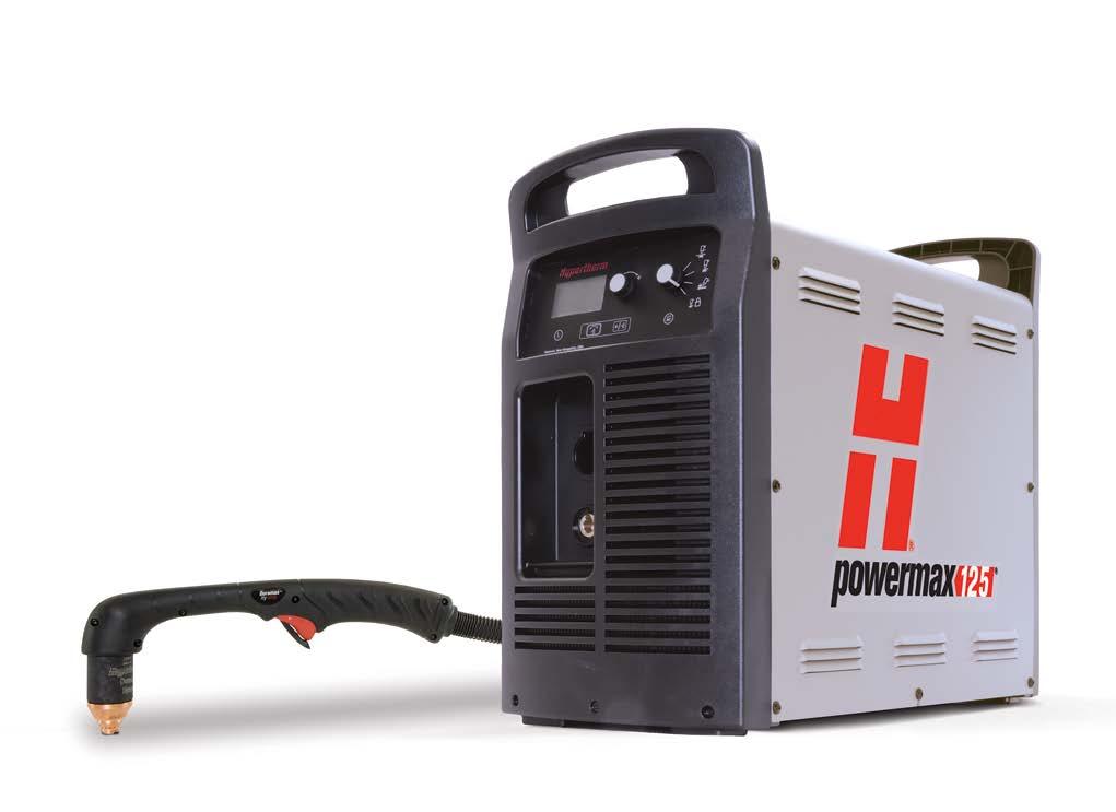 Powermax125 Com o máximo de potência e desempenho para plasma a ar, a nova Powermax125 corta rápido e em maiores espessuras.