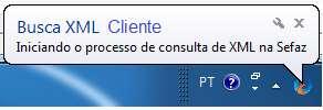 Sempre que a pesquisa for iniciada será demonstrada uma mensagem em seu computador, a pesquisa não irá impedir que outras tarefas que estejam sendo executadas no momento sejam interrompidas.