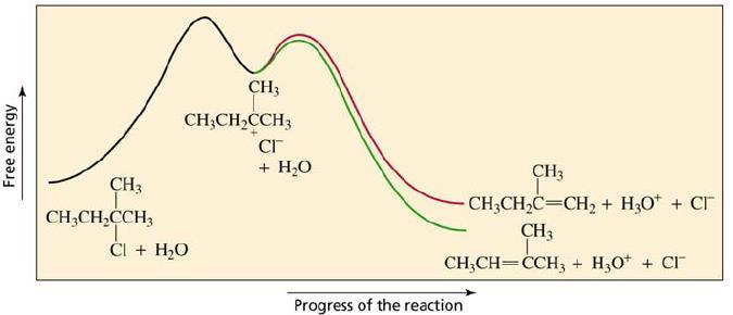 Regiossseletividade das reações E1