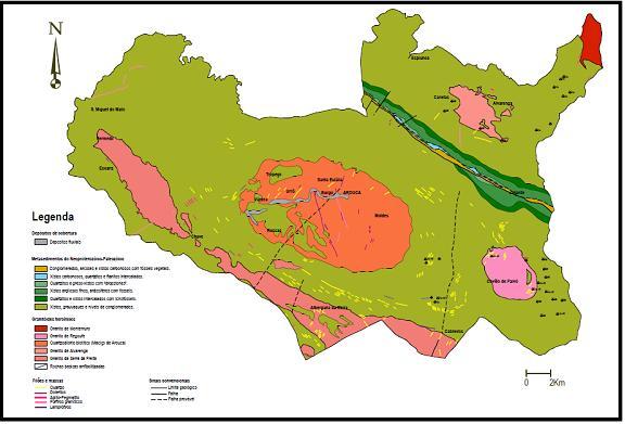 VI - ENQUADRAMENTO GEOLÓGICO Figura 3 - Carta geológica simplificada de Arouca.