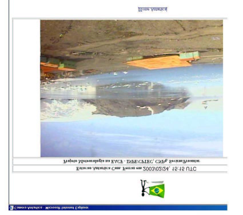 Imagem da tela do sistema de aquisição de dados meteorológicos
