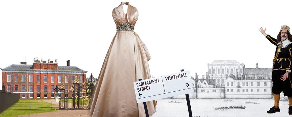 Foco da Fanfare: Nova moda, as mesmas regras Foco da Fanfare: O Palácio Perdido de Whitehall Iniciando em 11 de fevereiro de 2016, uma exposição de vestidos totalmente nova no Palácio de Kensington