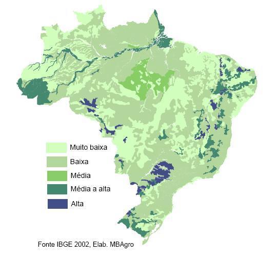 Maiores consumidores de fertilizantes químicos no Brasil são os Estados do Mato Grosso, Paraná, São Paulo, Rio Grande do Sul, Minas Gerais, Goiás, Bahia e Mato Grosso do
