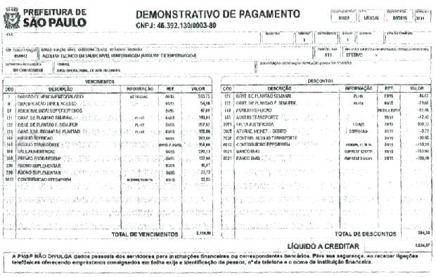 4.9.5 MODELO DE CONTRACHEQUE 5 DOCUMENTOS RELACIONADOS Não se aplica 6. GLOSSÁRIO PN: Plataforma de Negócios (sistema utilizado no acompanhamento de operações de Crédito Consignado).