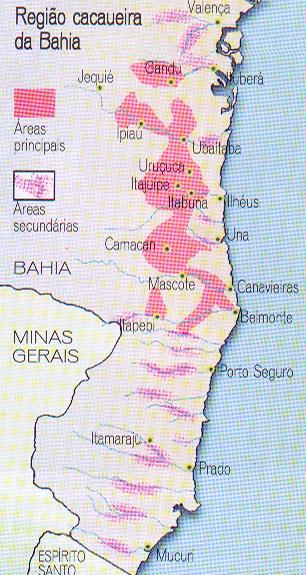 são Costa do Marfim com 1,4 milhões toneladas em 1,7 milhões hectares, seguida por Gana 690 mil toneladas para a