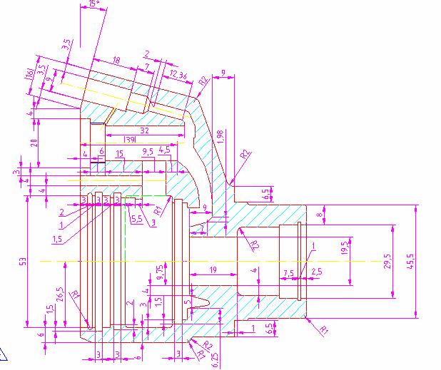 2-Passos na execução do desenho: 2.1- Vistas 2D (Autocad): Partindo dos desenhos do catálogo efectuou-se uma reprodução da vista em 2D do corpo principal em Autocad usando o template A4Y.