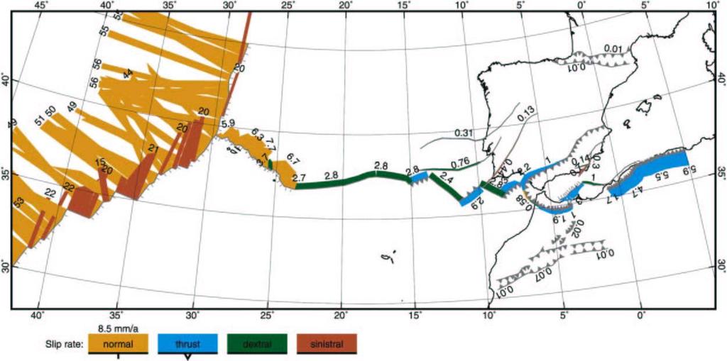 Segundo um modelo proposto por Jiménez-Munt et al.