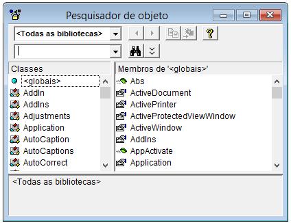 Janela de Código: Exibe e edita código de Visual Basic.