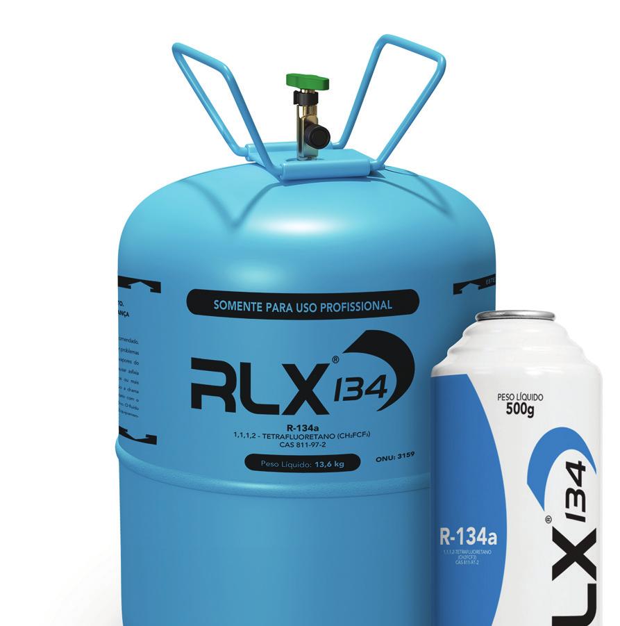RLX 134 (R-134a) O gás refrigerante RLX134 é um HFC, que não degrada a camada de ozônio, com 99,9% de pureza.