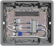 Conector RJ 11 / RJ 45 Clique externo 1 Áreas para passagem e acomodação para cabos.