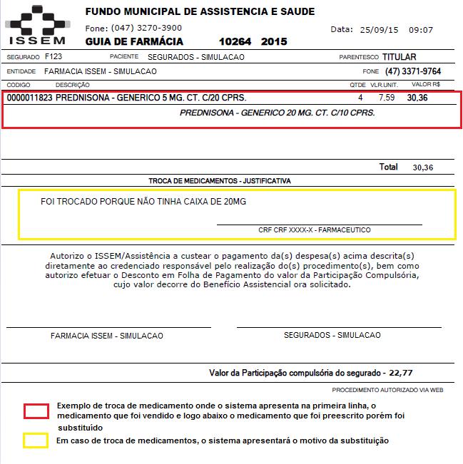 permitirá nenhum tipo de alteração nesta venda (guia). Figura 16 Guia de venda de medicamentos - módulo de farmácias.