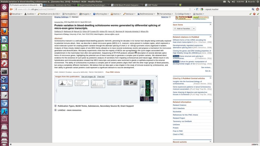 PubMed Permite acesso a seqüências descritas no