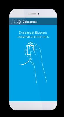 ES ENCIENDA SU BLUETENS > Encienda el Bluetens pulsando el botón «ON» cuando la aplicación se lo pida.