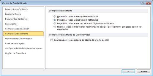 Página 4 de 5 Use as informações da seção a seguir para saber mais sobre as configurações de macro.