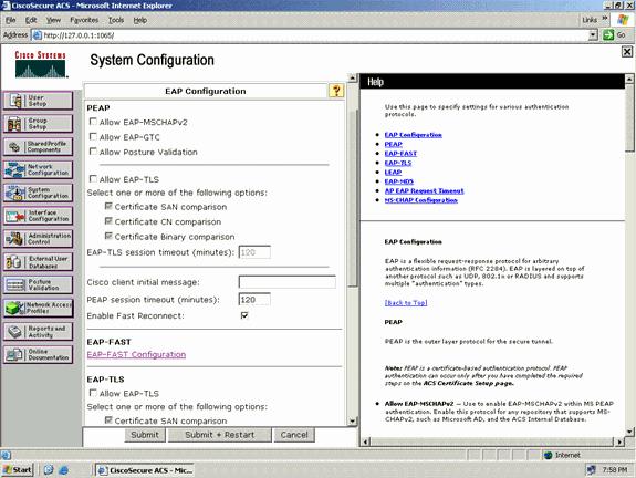 3. Dos ajustes EAP-FAST pagine, verifique a caixa de