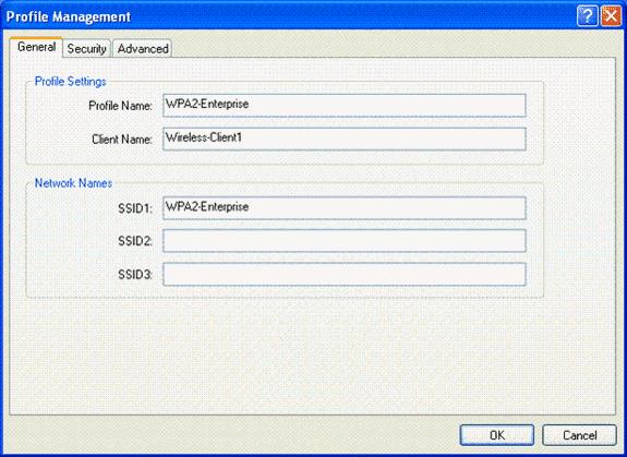 1. Do indicador do utilitário de Desktop de Aironet, clique o Gerenciamento do perfil > novo a fim criar um perfil para o usuário WPA2-Enterprise WLAN.