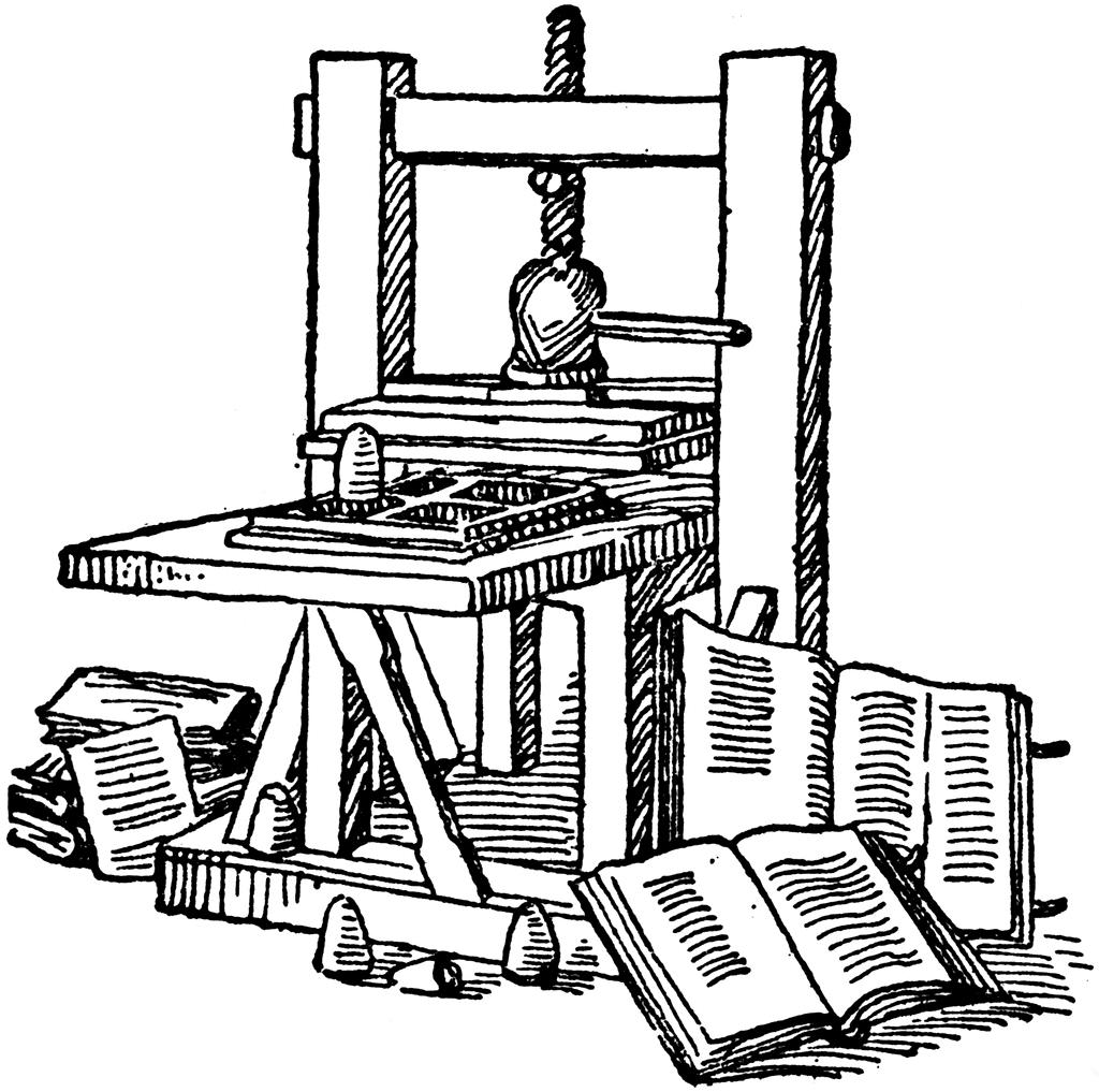 Tipos móveis Johann Gutenberg Entre os principais desenvolvimentos de