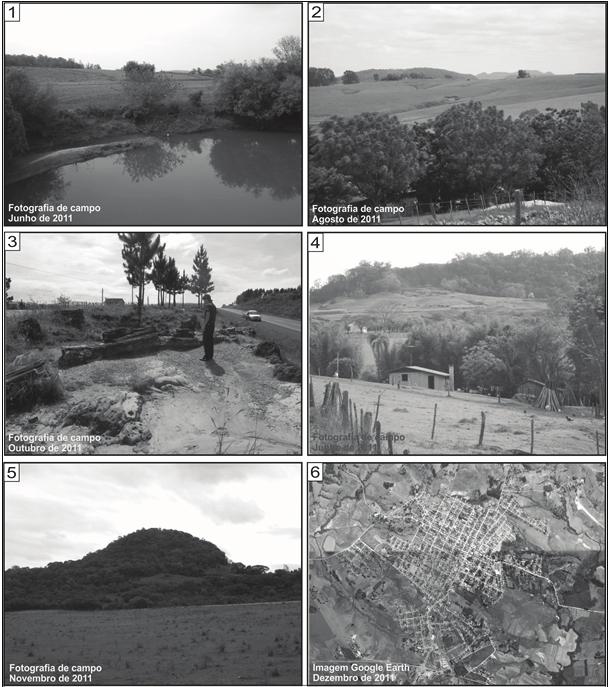 Figura 4 : Fotografias obtidas em trabalho de campo. Org.: Menezes, D.J, 2011. Figura 1 - Margens do Rio Ibicuí-mirim, mata ciliar bastante degradada na Unidade de mesmo nome.