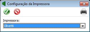 Através do botão configurar impressora (Figura 2), permite os usuários do sistema chamar a tela onde poderá ser feito a inserção, edição e exclusão de uma impressora cadastrada previamente no sistema.