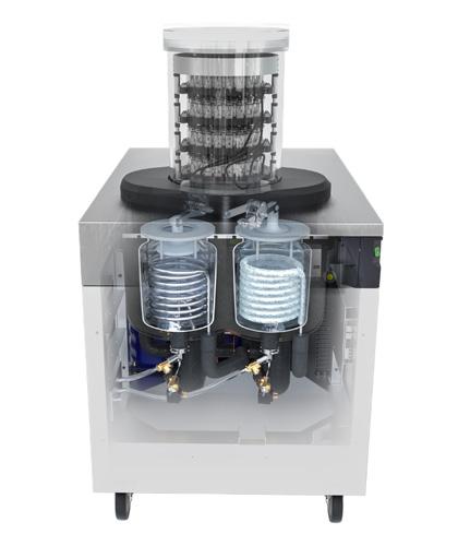 Método de operação Método de Liofilização L-300 Continuous 1 2 1 Câmara de secagem com prateleiras aquecidas e não-aquecidas com mecanismo de vedação para frascos e vials.