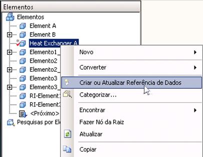 Criar o elemento 1. No painel Navegador do PI System Explorer, clique em Elementos. Os elementos existentes no banco de dados AF aparecem no Navegador. 2.