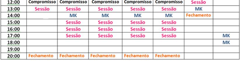 Semanal dos dias