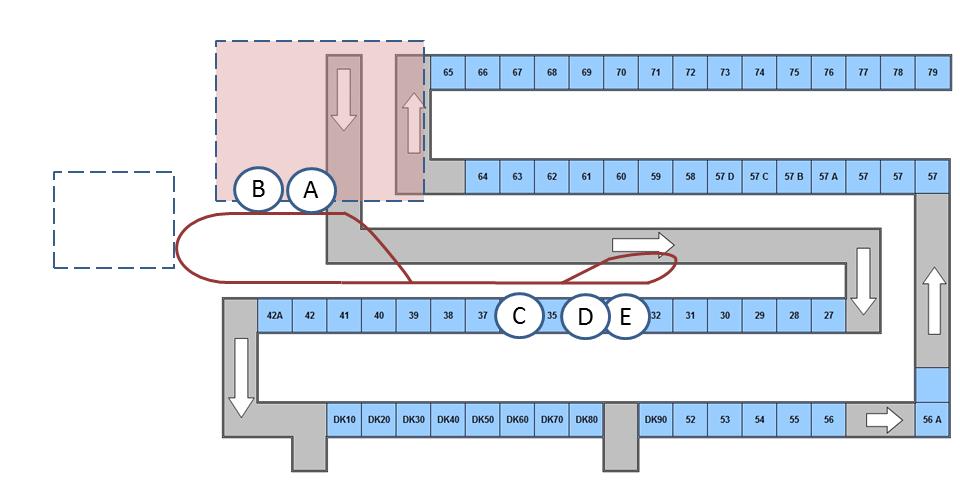 Durante as visitas à linha de montagem, foi possível verificar que as ambas as peças utilizadas nas estações da linha de montagem eram colocadas nas estações do lado esquerdo, tendo em conta o