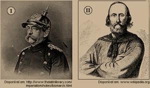 3. As imagens mostram dois importantes personagens da história europeia do século XIX, figuras que expressaram com sua liderança o sentimento nacionalista: a) a figura I é de Bismarck, ministro