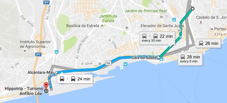 Passeio no Autocarro/Barco (passeio em Lisboa por