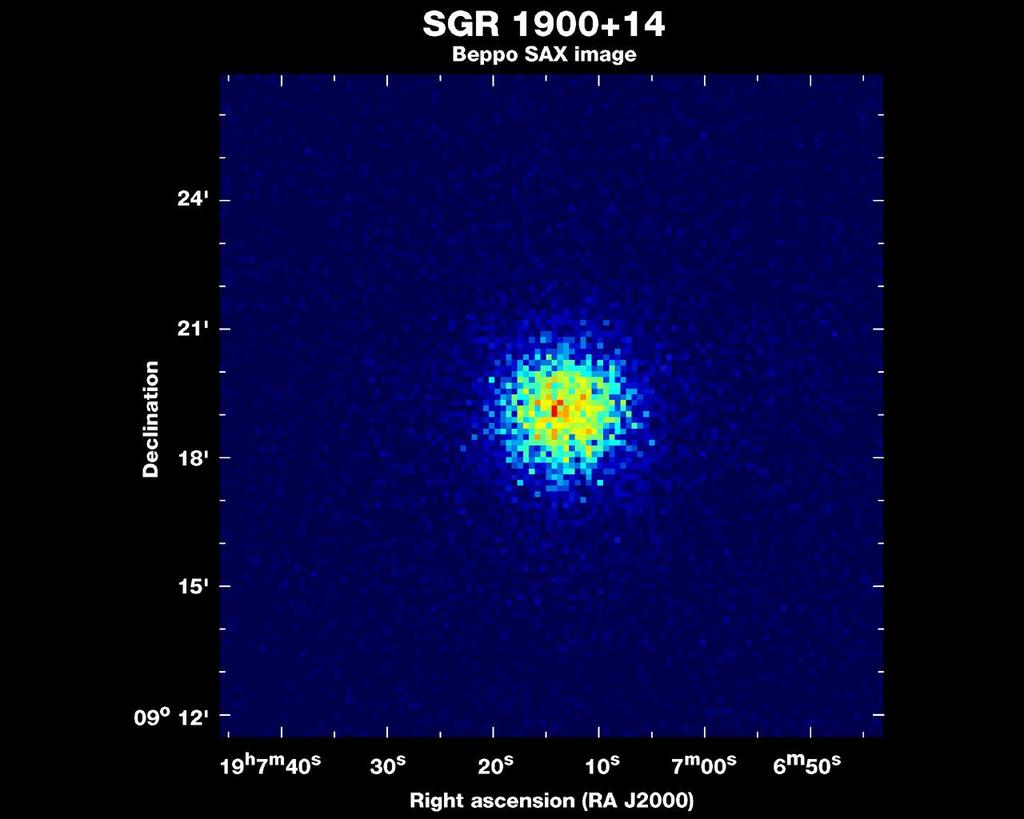 SGR 1900+1 é um poderoso Magnetar.