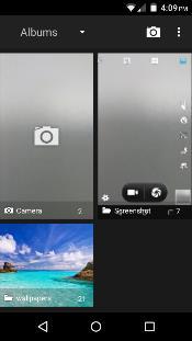 Imagens e vídeos são armazenados em álbuns separados e as fotos podem ser organizadas entre data e local Compartilhar Imagens Clique no botão de compartilhar para compartilhar a imagem.