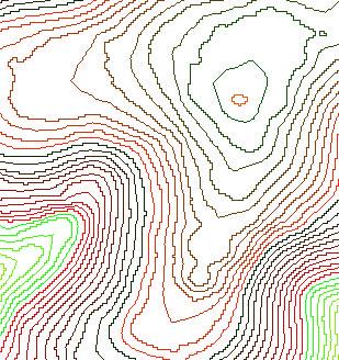 Acontece que, os métodos de geração de modelos de elevação de terreno podem ser melhorados, se forem adicionadas curvas entre as existentes. Uma forma comum de gerar novas curvas é por esqueletização.