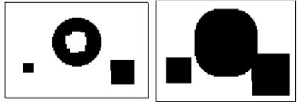 Operadores Elementares Efeitos da dilatação Aumentar partículas Preencher buracos Conectar componentes próximos No OpenCV a