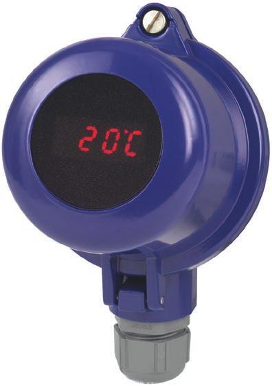 BSS 1/4000 5/6000 7/8000 Azul, pintado com indicador Transmissor de temperatura com indicação e protocolo HART (opcional) Transmissor de temperatura, modelo TIF50 Como alternativa a utilização de um