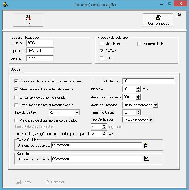 O servidor em que o DimepCom está instalado deve estar configurado para ajustar automaticamente o relógio para o horário de verão.