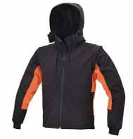 7685 blusão, em nylon 20D, fornecido com saco de arrumação 7734 casaco anorak tripla utilização em poliéster Oxford 300D, impermeável, revestimento PU, cinza com capuz