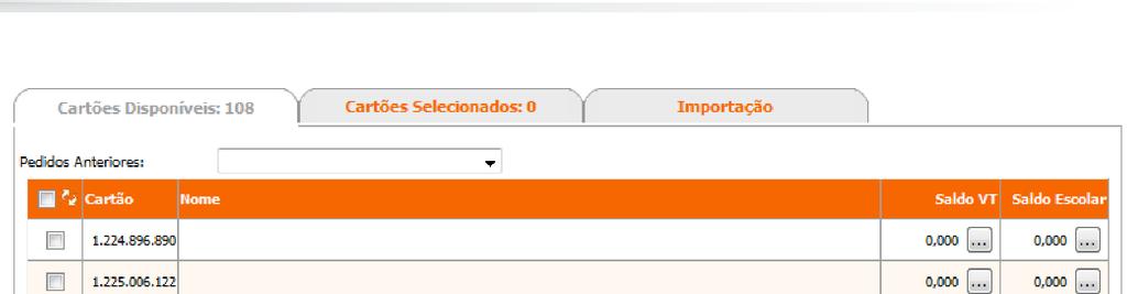 Tarifa: valor correspondente ao produto selecionado. Quantidade: quantidade de créditos a ser comprado.