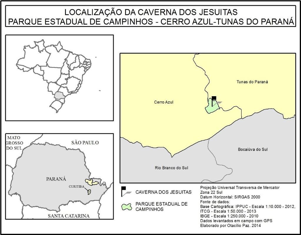 Figura 4 Localização do Parque Estadual de Campinhos. Fonte: arquivos do projeto, 20