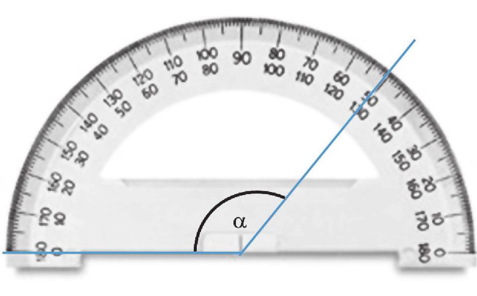 Questão 4 O transferidor é um instrumento usado para medir ângulos em graus.