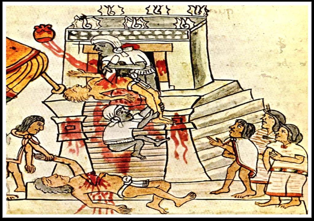 DESTAQUE Sacrifícios humanos Códex Asteca que mostra um