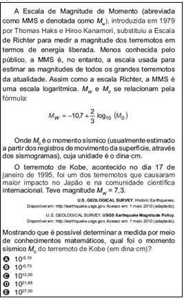 competência I Dominar linguagens (as linguagens da Matemática [linguagem natural sendo transposta para linguagem algébrica]).