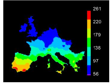 european warm climates) Segundo um estudo paramétrico efetuado para a Espanha analisou-se a espessura ótima do isolamento para paredes orientadas a