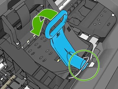 NOTA: Se a impressora não emitir o aviso sonoro quando o cabeçote de impressão é inserido e a mensagem Substituir aparecer no visor do painel frontal, talvez o cabeçote de impressão precise ser