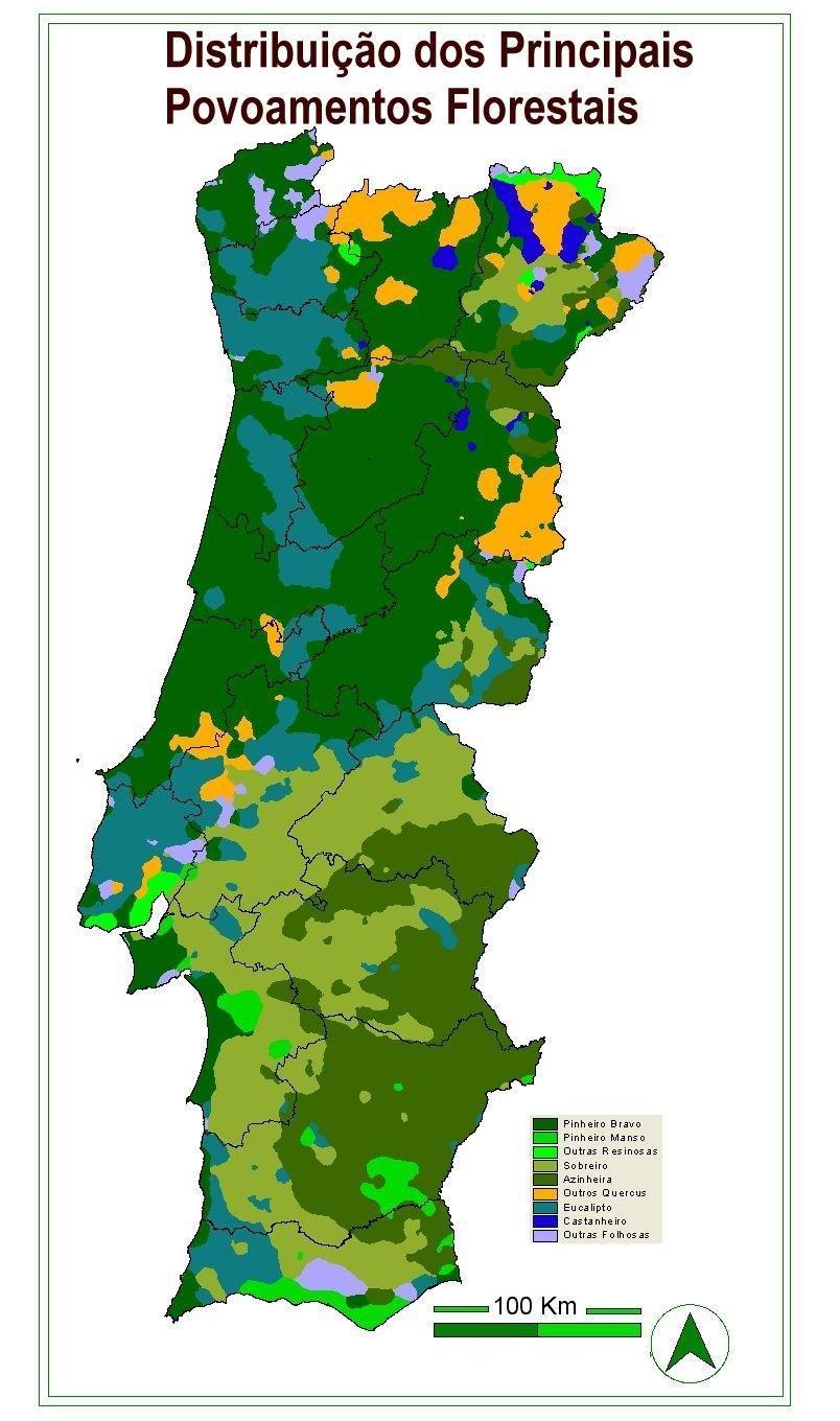 ANEXO D - (Carta de Distribuição dos Principais Povoamentos Florestais)