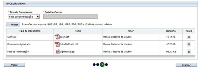 Documentos obrigatórios: Foto de