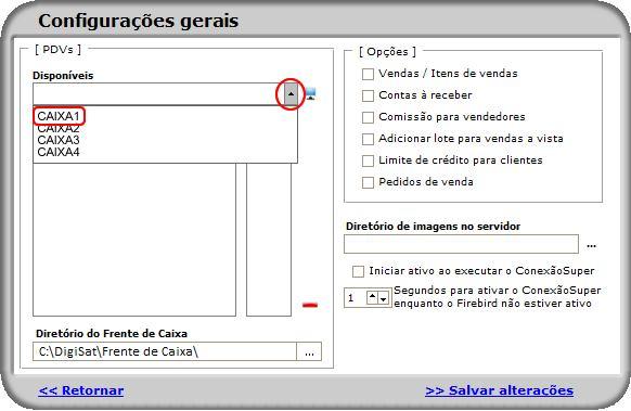 6. Será apresentada uma tela, na qual se deve informar o número do caixa. Este número é configurado pelo técnico responsável pelo ECF.