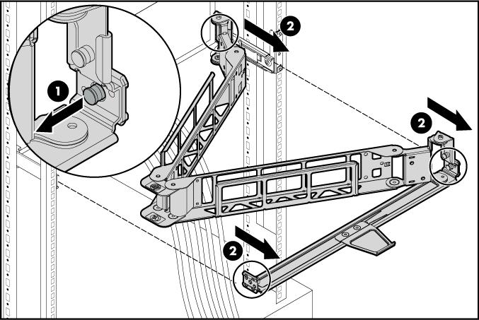 4. Remova o braço de gerenciamento de cabos. Operação do ventilador hot-plug O servidor suporta várias velocidades de ventilador.