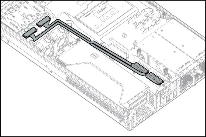 Cabeamento de PCI SAS em um Controlador do HP