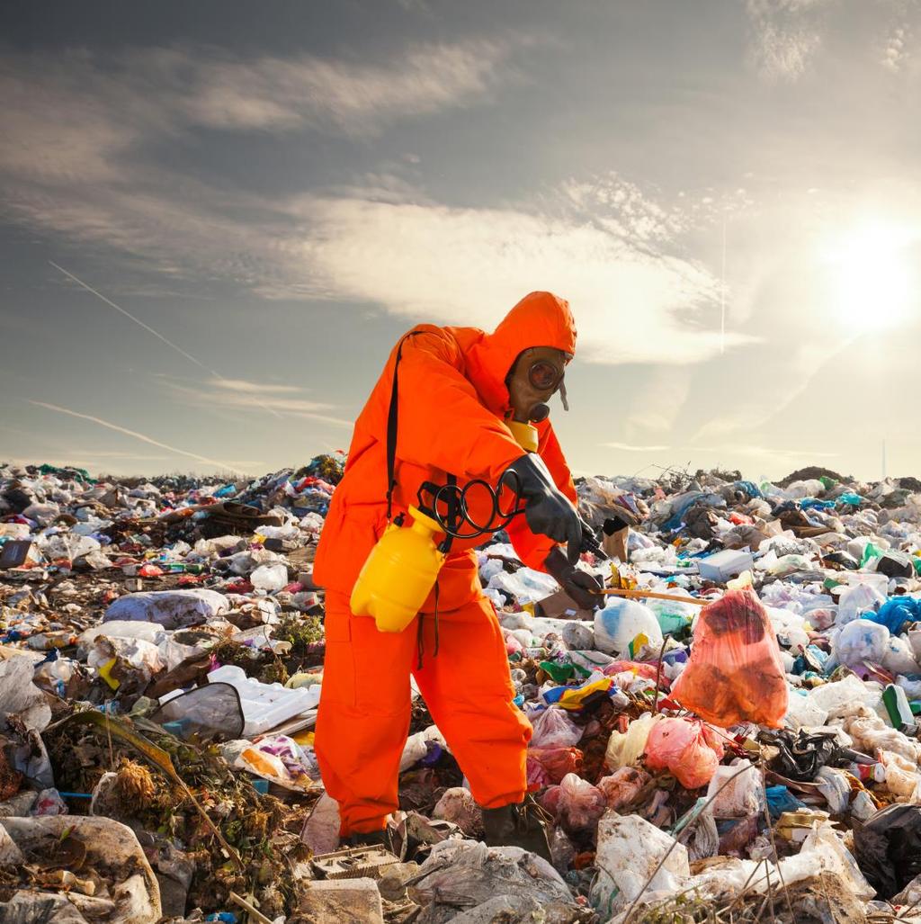 Um tipo de resíduo que pode causar grandes danos, são os materiais contaminados.