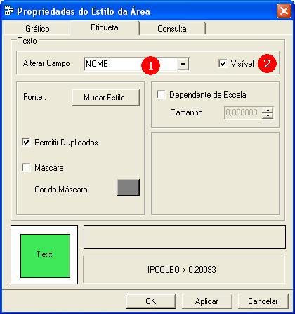 Para colocar no mapa o nome dos municípios que possuem IPC maior ou igual a 0,20093, selecione IPCOLEO > 0,20093 na legenda, clique com o botão direito do mouse